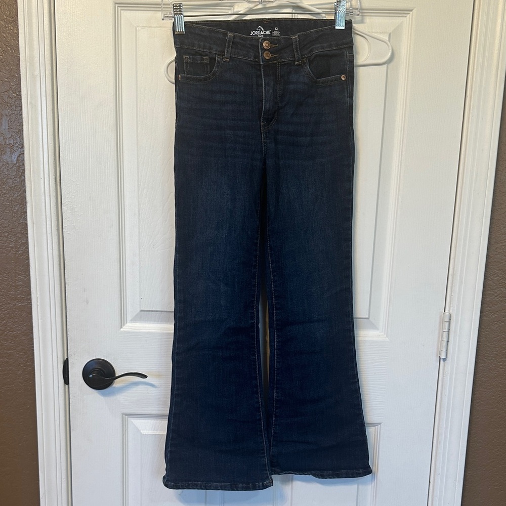 Jordache Girls Dark Blue Flare Jeans